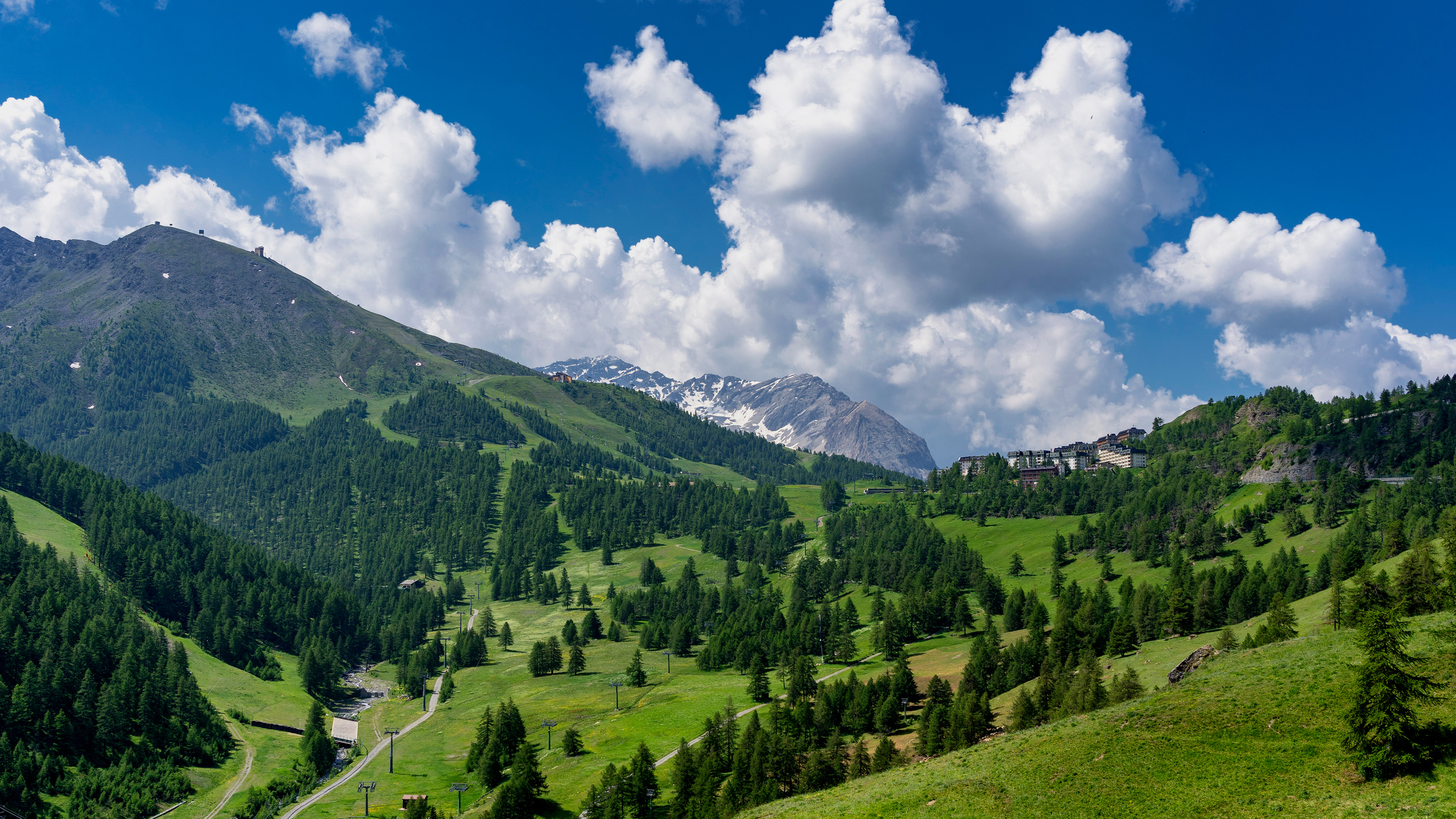 Mountain Landscape Along The Road To Sestriere